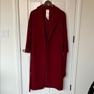 Crimson Wool Coat